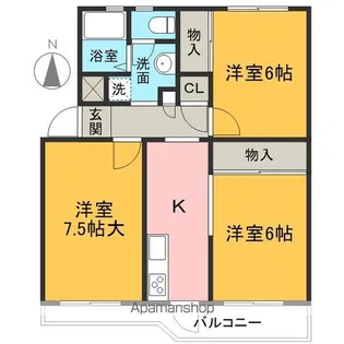 東急ドエル入間ビレッジ3号棟【406号室】の間取り