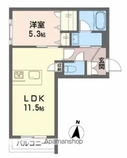 シャーメゾン サンテ【2階】の間取り
