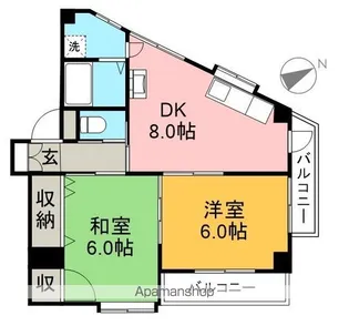 巽ハイツ【3階】の間取り