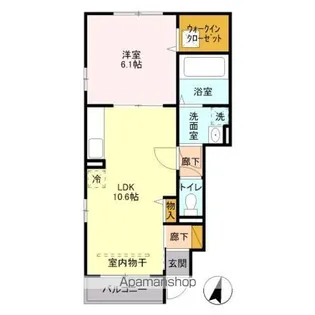 RIVER SIDE II【1階】の間取り