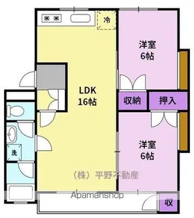グランデール長園【1階】の間取り