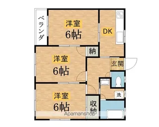 コーポ大木【1階】の間取り