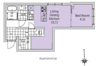 EXAM新中野Ⅱ【101号室】の間取り