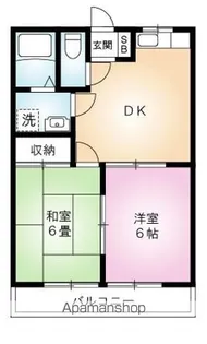 コーポもりたⅠ【202号室】の間取り