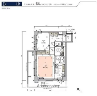 アルヴェール松濤【304号室】の間取り