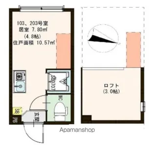 ハーモニーテラス西小岩Ⅱ【2階】の間取り
