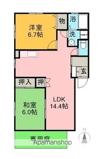 ボヌール【1階】の間取り