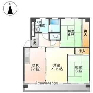 3DKの間取り画像