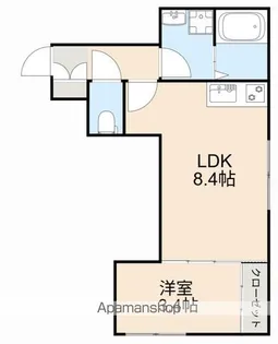 シャイニングパレス宮城野原【1階】の間取り