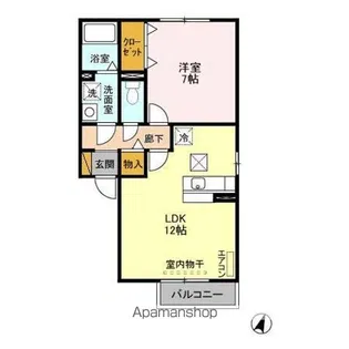 グランドゥール高林 A・B【1階】の間取り