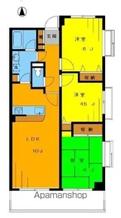 ライオンズマンション中野桃園【4階】の間取り