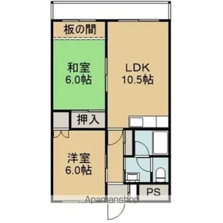 アーバン竹内【605号室】の間取り