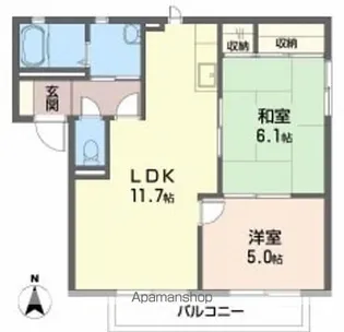 シャーメゾン愛宕山 C棟【2階】の間取り