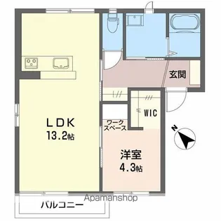 フレグランスFOREVER【E201号室】の間取り