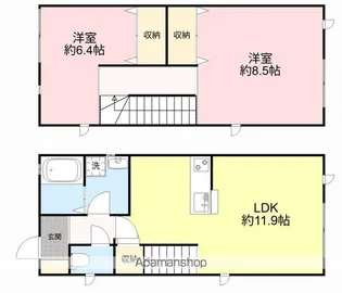 グランハイム折立【1階】の間取り