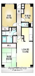 ステージ鷺沼【3階】の間取り