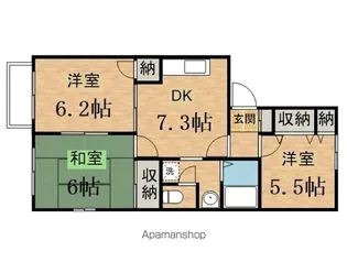 シャトレーサチ【2階】の間取り
