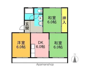 サンライト浅野【2階】の間取り