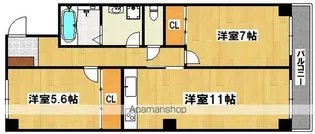 あびこハイムⅡ【206号室】の間取り