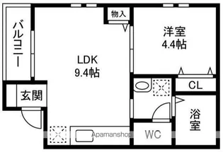 MON AMOUR KAREN 東千葉【1階】の間取り