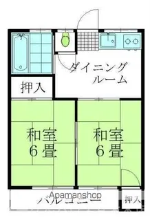 矢野第2アパート【203号室】の間取り