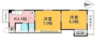 武田マンション(桟橋)【2階】の間取り