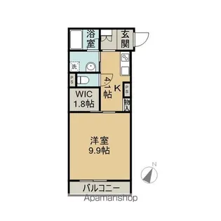 Mスクエア コート【202号室】の間取り