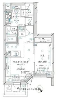 グランドコンシェルジュ千駄ヶ谷【4階】の間取り