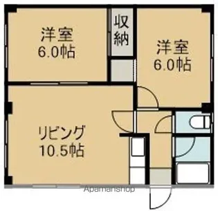 ルアナ【201号室】の間取り