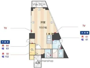 KUKAI TERRACE恵比寿(クーカイテラス恵比寿)【2階】の間取り