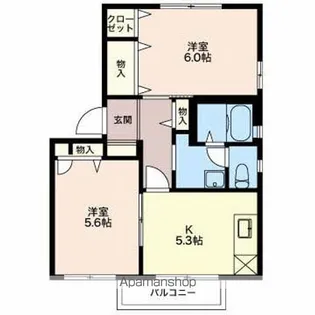 ハイツピースフルA【101号室】の間取り