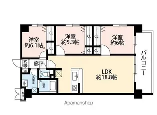 ホビアル・フェンテ【4階】の間取り