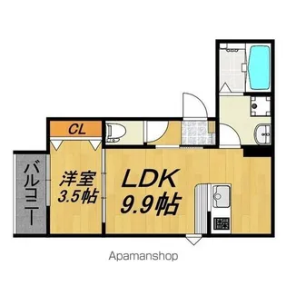 LECOCON岩倉Ⅴ【1階】の間取り