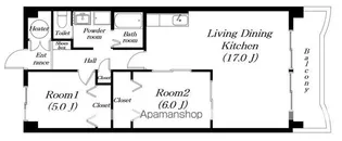 ビバリーマンションⅤ【304号室】の間取り