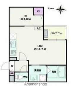 JACK SHINKAIⅢ【201号室】の間取り