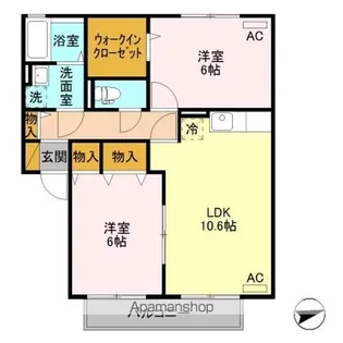 フィルコート新町 参番館【2階】の間取り