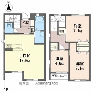 サウス・ヴィエント A棟【2階】の間取り