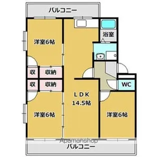 ガーデンハイツ【2階】の間取り