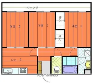 緑風館久万ノ台【206号室】の間取り