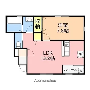 KACC213亀田【105号室】の間取り