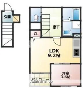 URBEN NEST【202号室】の間取り