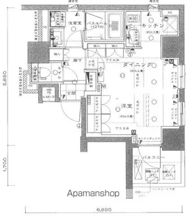 アンビックス神田【4階】の間取り