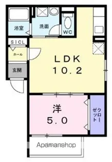 マーベラスコートⅥ番館【1階】の間取り
