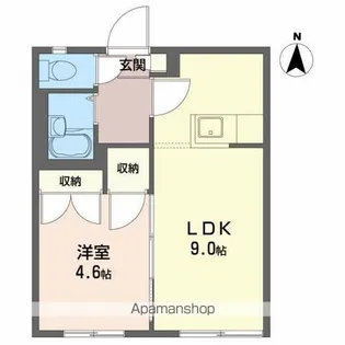 ディアス田園H【1階】の間取り