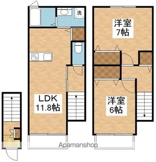 アビタシオンモデルヌ【2階】の間取り
