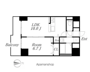 BRIGHT GATE 名古屋【9階】の間取り