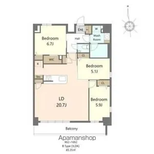 SーRESIDENCE大濠公園ACHIEVE【9階】の間取り