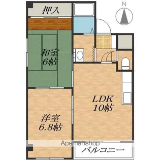 東1条ハイツ【3階】の間取り