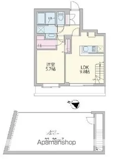 KUKAI TERRACE 茗荷谷(クーカイ・テラス茗荷谷)【4階】の間取り