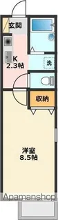 ボヌール水海道【1階】の間取り